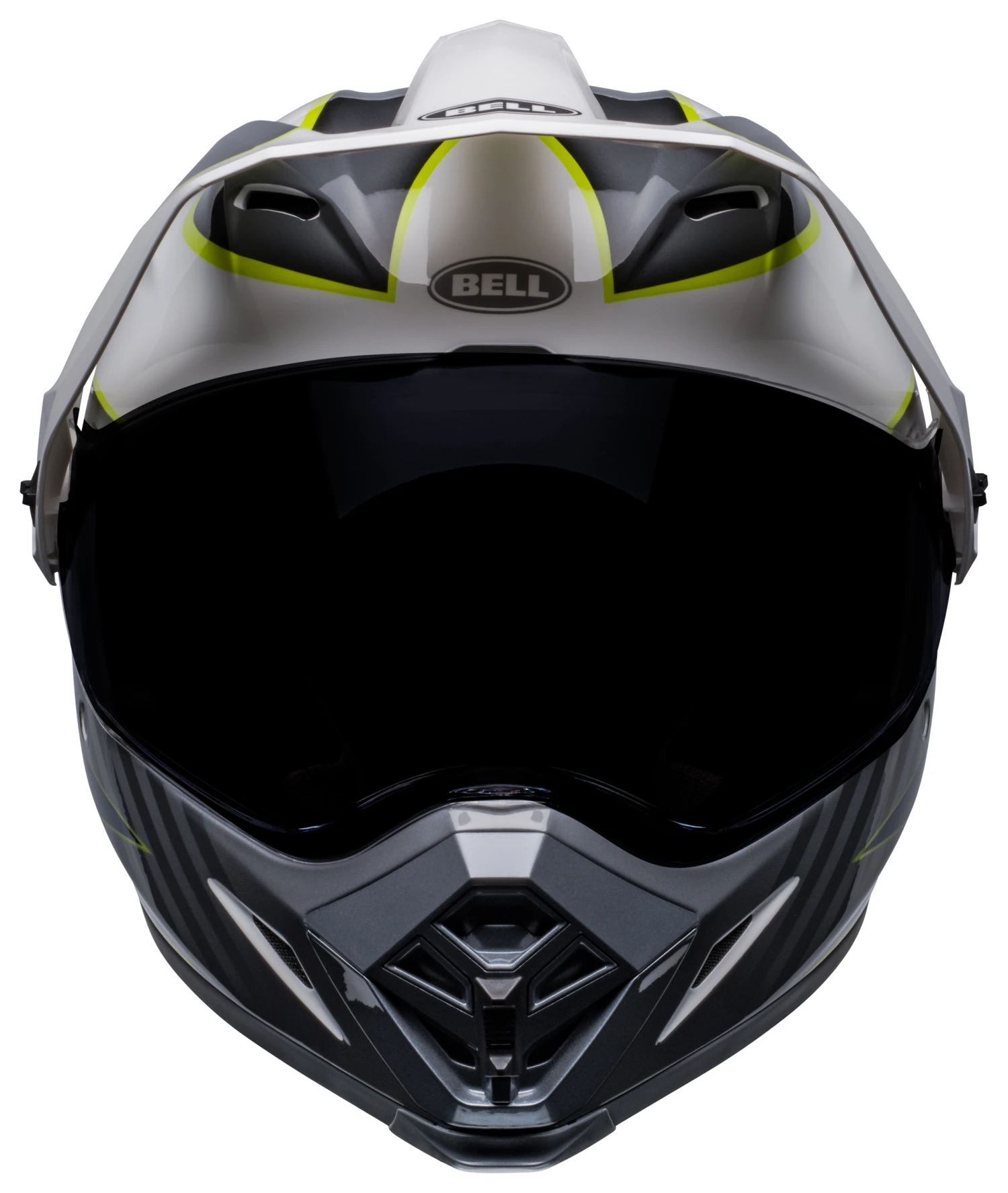 Bell Helmets Bell MX-9 Adventure Mips Dalton Helmet -Revzilla Motorcycle Shop bell mx9 adventure mips dalton helmet white grey hi viz yellow 1