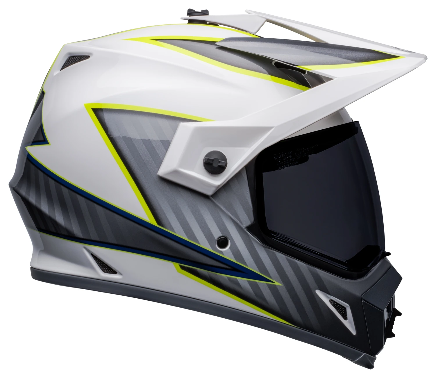 Bell Helmets Bell MX-9 Adventure Mips Dalton Helmet -Revzilla Motorcycle Shop bell mx9 adventure mips dalton helmet white grey hi viz yellow 3