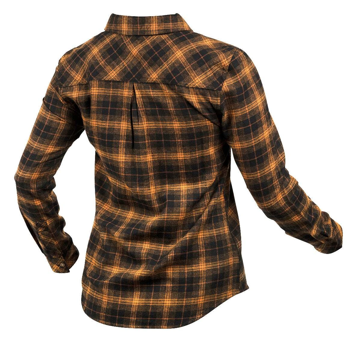 Fasthouse Honey Women's Flannel Fasthouse Honey Women's Flannel -Revzilla Motorcycle Shop fasthouse honey womens flannel gold black 1