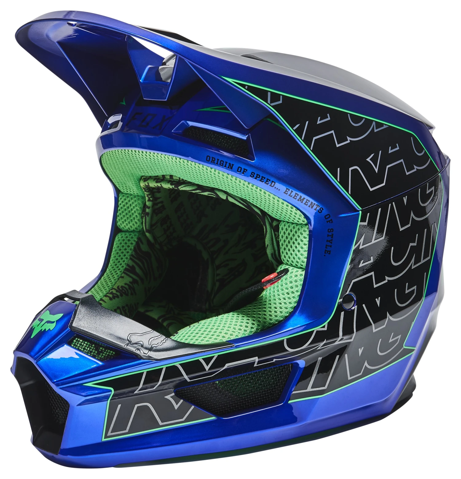 Fox Racing V1 Peril Helmet Fox Racing V1 Peril Helmet -Revzilla Motorcycle Shop fox racing v1 peril helmet blue 2