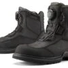 Icon Stormhawk WP Boots -Revzilla Motorcycle Shop icon stormhawk waterproof boots black
