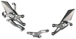 Lightech Track System Rearsets Honda CBR1000RR 2008-2023 Fixed Footpegs / Black/SIlver [Previously Installed]
