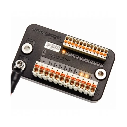 Motogadget m-Unit Blue Digital Control And Fuse Box Motogadget M-Unit Blue Digital Control And Fuse Box -Revzilla Motorcycle Shop