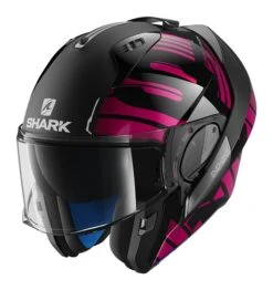 Shark EVO One 2 Lithion Helmet -Revzilla Motorcycle Shop shark evo one lithion dual matte black fuchsia
